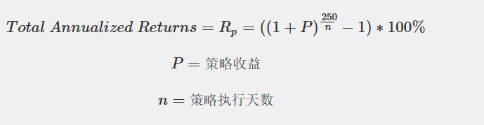 策略年化收益计算公式